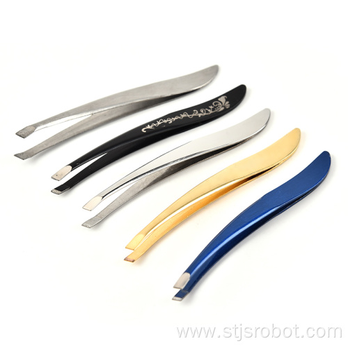 Stainless steel clip beauty tweezers eyebrows eyebrow clip wholesale manufacturers selling